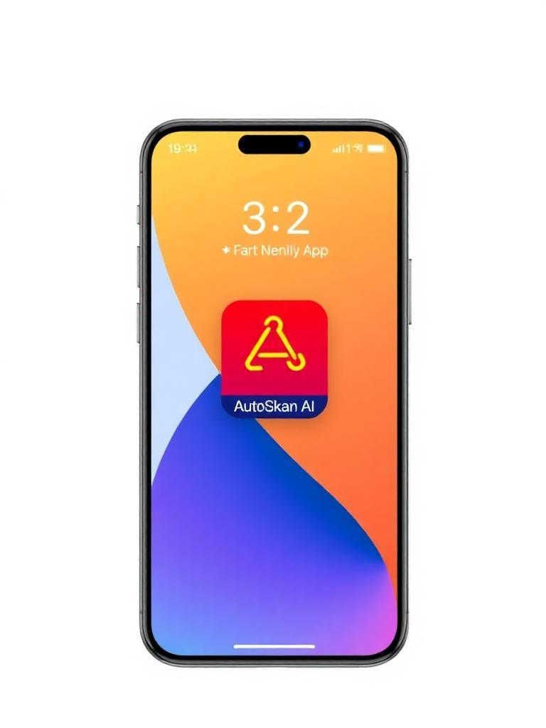 Ekran główny iOS z ikonką AutoSkan AI